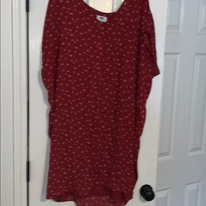 Red Old Navy tshirt cocoon dress